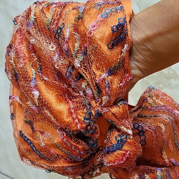 Bedazzled head scarf. Throwback 60s style. Silk. by Eugenia Kim 🤩 - Picture 7 of 9